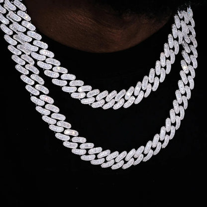 15mm Baguette Cuban Link Chain