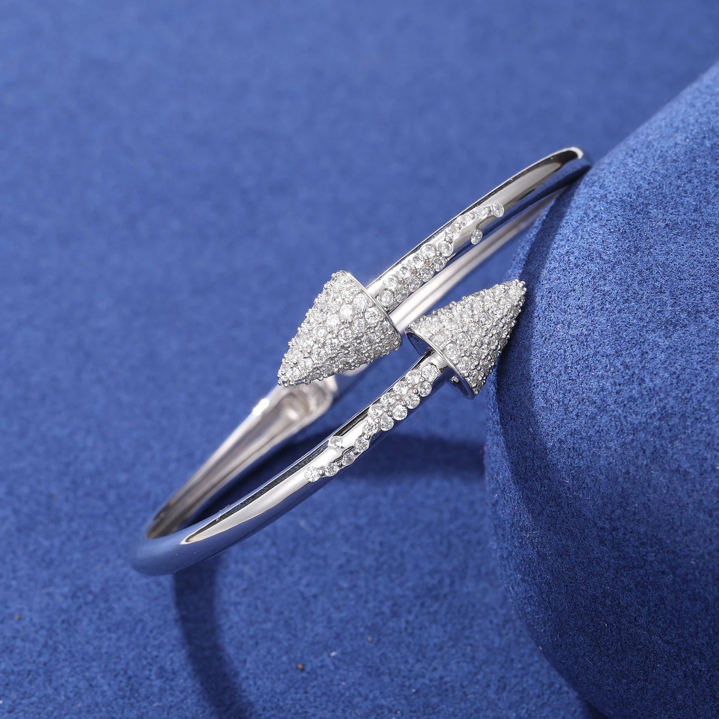 Moissanite Arrow Cuff Bracelet