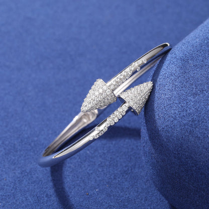 Moissanite Arrow Cuff Bracelet